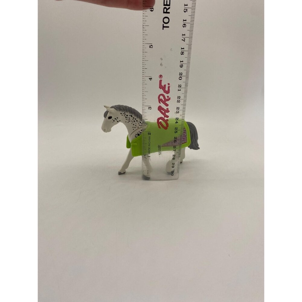 Vintage Playmobil White Speckled Horse with Blanket| Retro Toy Figurine - Picture 2 of 7